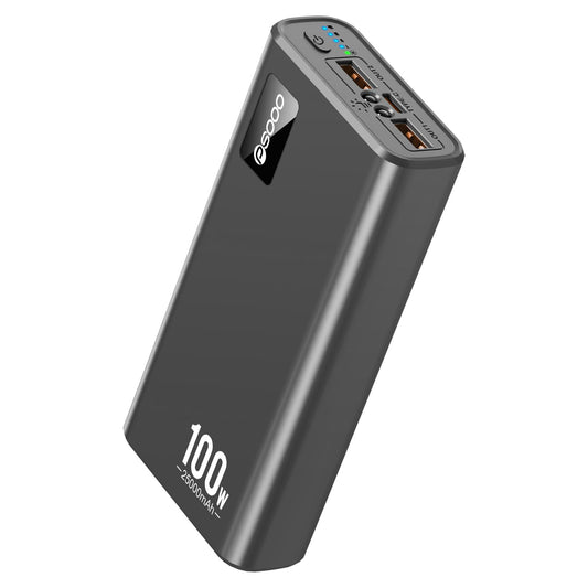 100W 25,000mAh Portable Laptop Power Bank - USB‑C PD Fast‑Charge, Triple‑Port External Battery - My Pro Essentials