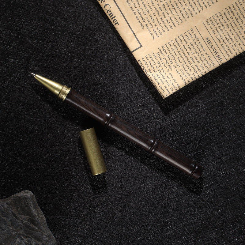 Vintage Brass & Wood Signature Pen Gift Set Edition