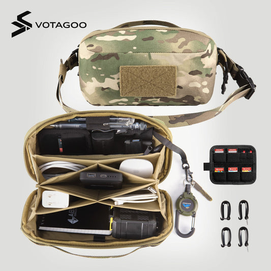 VOTAGOO® Electronic Organizer - Tech Accessory Pouch with Removable Card Panel & Travel Storage - My Pro Essentials