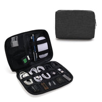 Multi‑Pocket Compact Travel Tech Organizer Bag