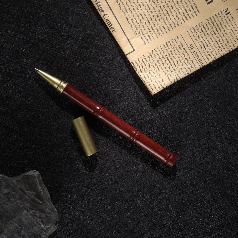 Vintage Brass & Wood Signature Pen Gift Set Edition