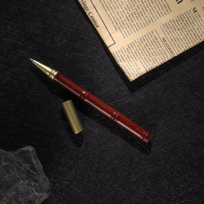 Vintage Brass & Wood Signature Pen Gift Set Edition
