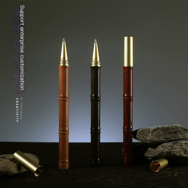 Vintage Brass & Wood Signature Pen Gift Set Edition