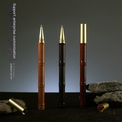 Vintage Brass & Wood Signature Pen Gift Set Edition