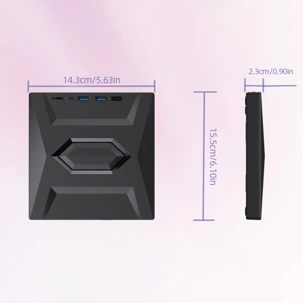 Portable CD & DVD Optical Drive with USB Hub & Card Reader (USB-C & USB-A))