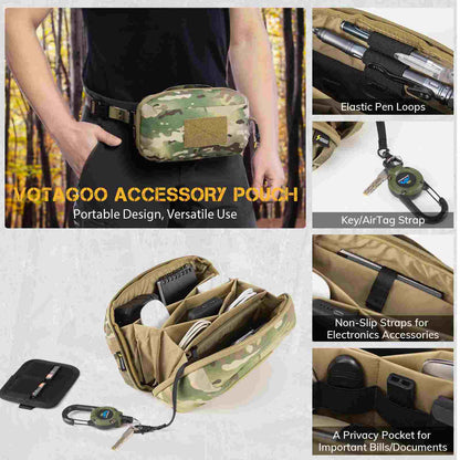VOTAGOO® Electronic Organizer - Tech Accessory Pouch with Removable Card Panel & Travel Storage-1