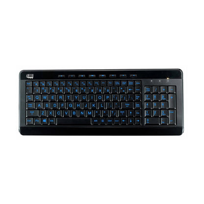 Adesso AKB-120EB Compact Backlit Multimedia Keyboard with Num Pad - My Pro Essentials