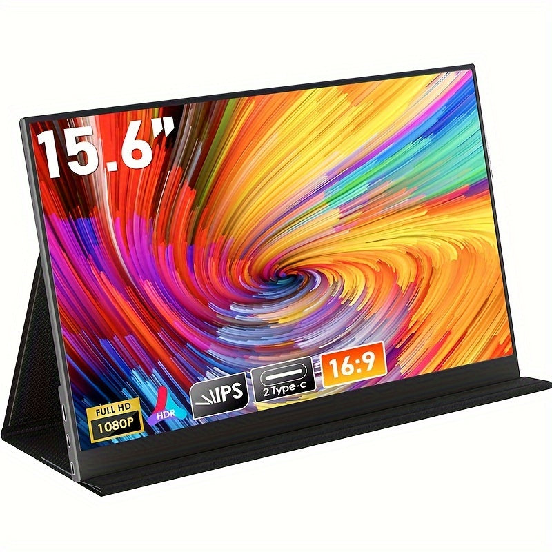 NNETM 15.6" Portable Monitor – 1080P FHD IPS Display with USB-C & Dual Speakers-0