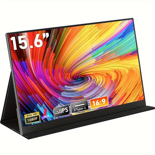 NNETM 15.6" Portable Monitor – 1080P FHD IPS Display with USB-C & Dual Speakers-0