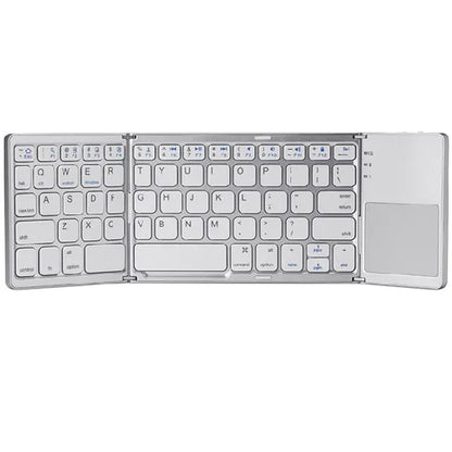 Portable Mini Tri‑Fold Bluetooth Keyboard — Wireless Folding Keyboard with Integrated Touchpad - My Pro Essentials