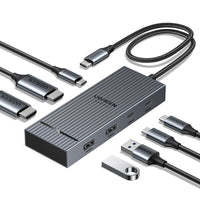 UGREEN Revodok Pro 7-in-1 USB-C Hub with Dual 4K HDMI & 100W Power Delivery