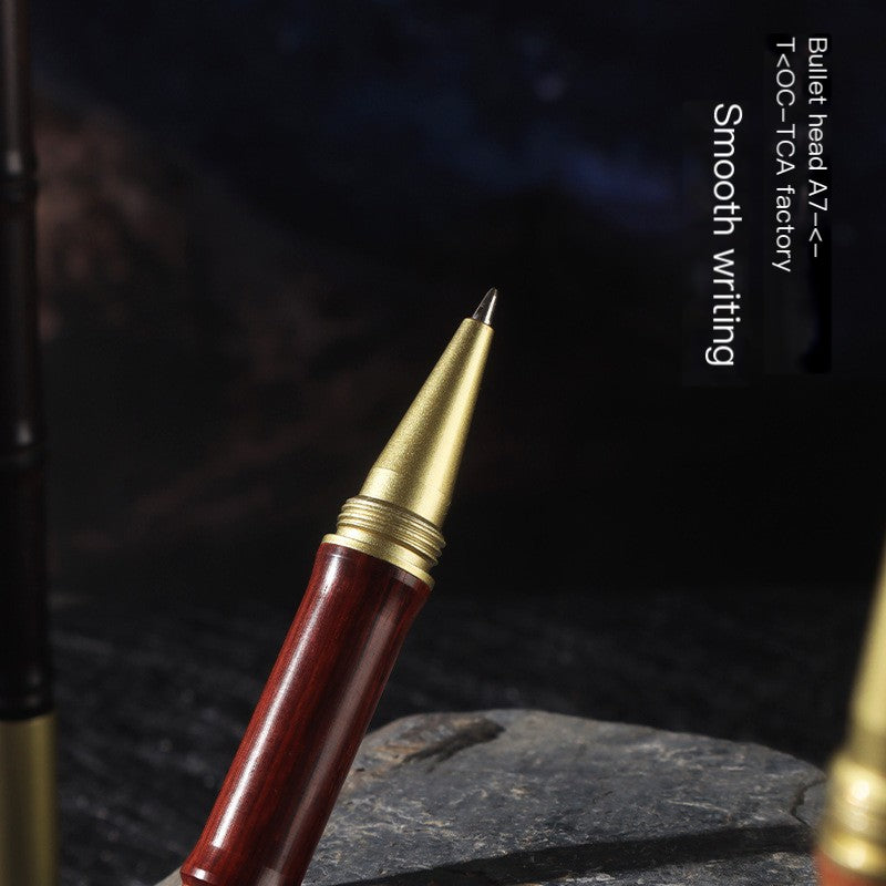 Vintage Brass & Wood Signature Pen Gift Set Edition