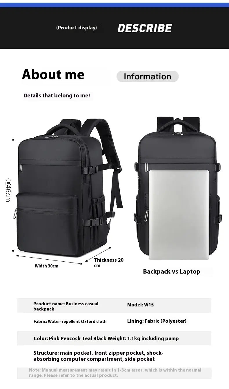 Business‑Class Oxford Laptop Backpack for Work & Travel (25L - 35L) - My Pro Essentials