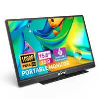 KYY FHD IPS Travel Monitor with Smart Cover & Dual Speakers