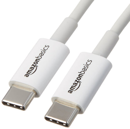 Amazon Basics 6 ft USB‑C to USB‑C Fast‑Charging Cable - USB‑IF Certified, 480 Mbps, White - My Pro Essentials