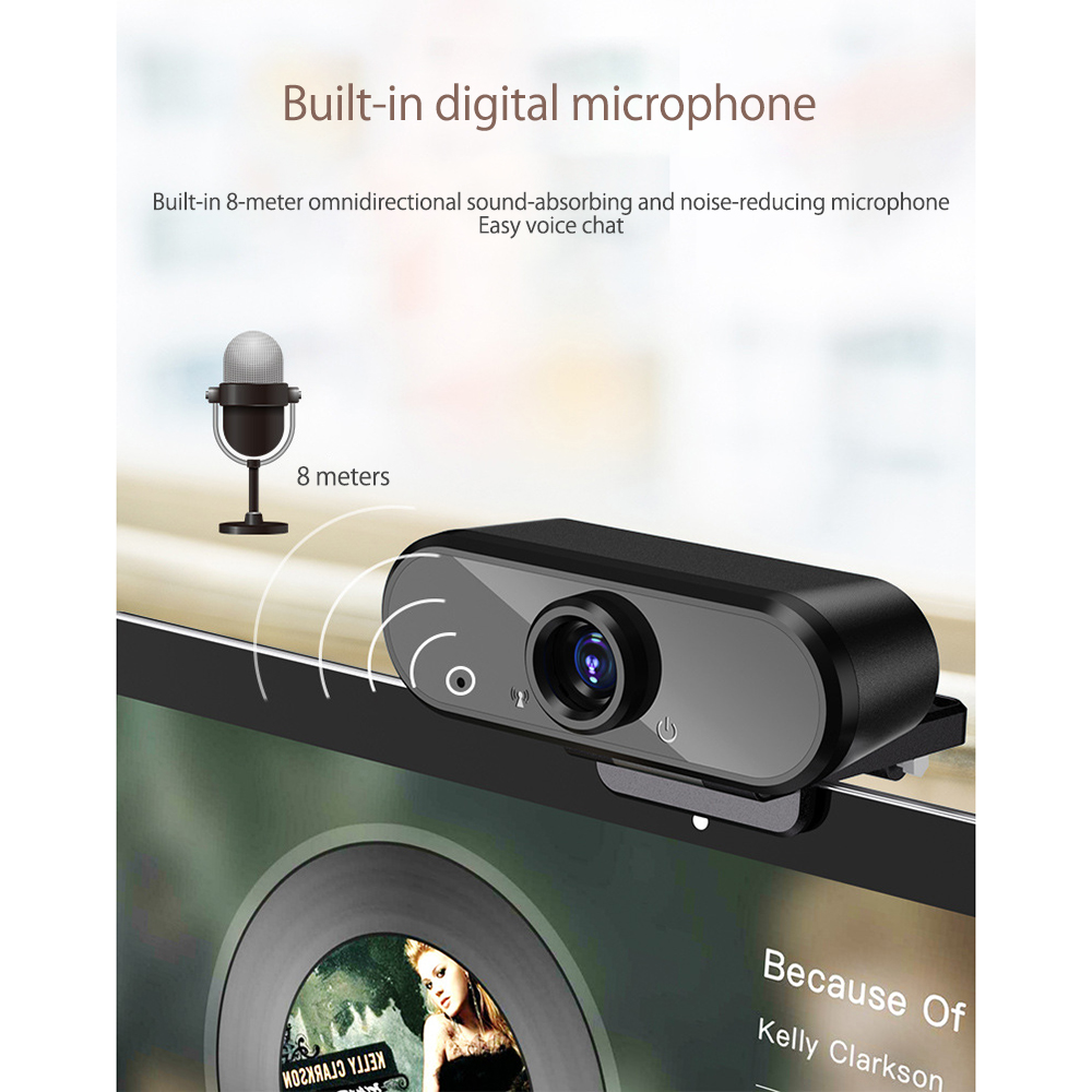 1080P Full HD Autofocus Webcam with Noise-Reducing Microphone