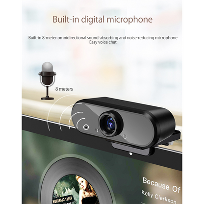 1080P Full HD Autofocus Webcam with Noise-Reducing Microphone