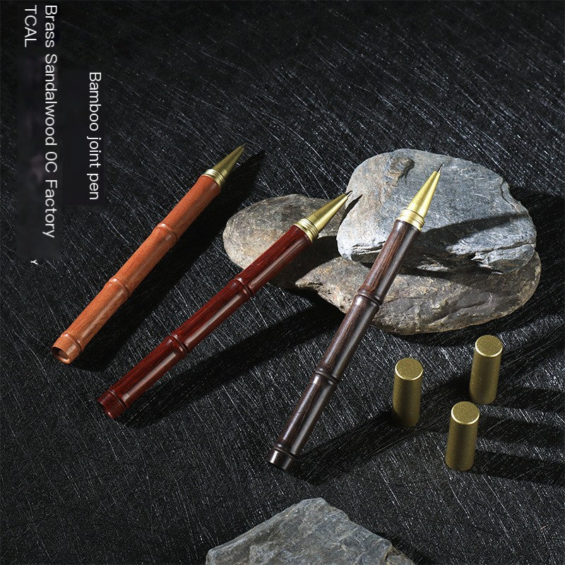 Vintage Brass & Wood Signature Pen Gift Set Edition