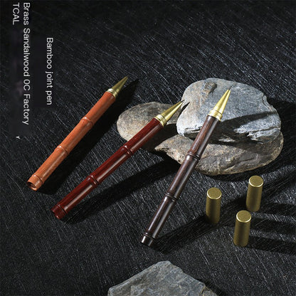 Vintage Brass & Wood Signature Pen Gift Set Edition