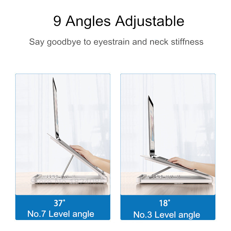 Adjustable Laptop & Tablet Stand with Aluminum Base