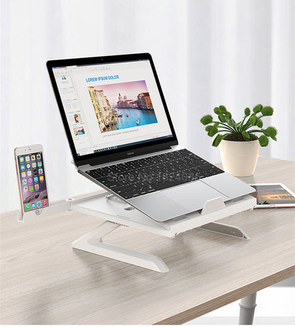 Adjustable Laptop & Tablet Stand with Aluminum Base