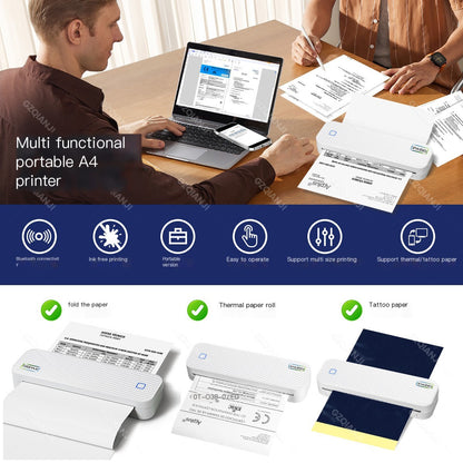 Compact Wireless Travel-Ready Thermal Printer