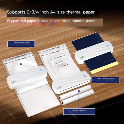 Compact Wireless Travel-Ready Thermal Printer