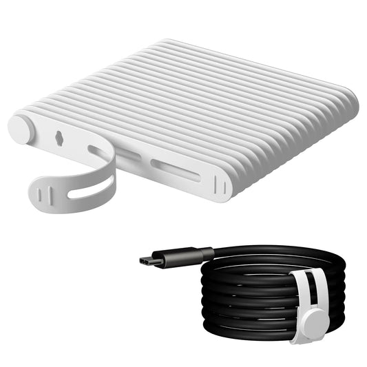 Reusable Silicone Cable Ties – 20‑Pack (White) - My Pro Essentials