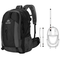 OutdoorMaster 50L Travel & Hiking Backpack with Aluminum Support Frame & Rain Cover