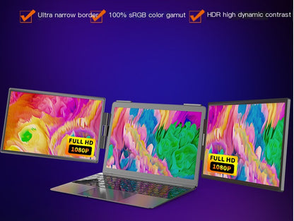 Portable 14" IPS Dual-Screen Travel Monitor