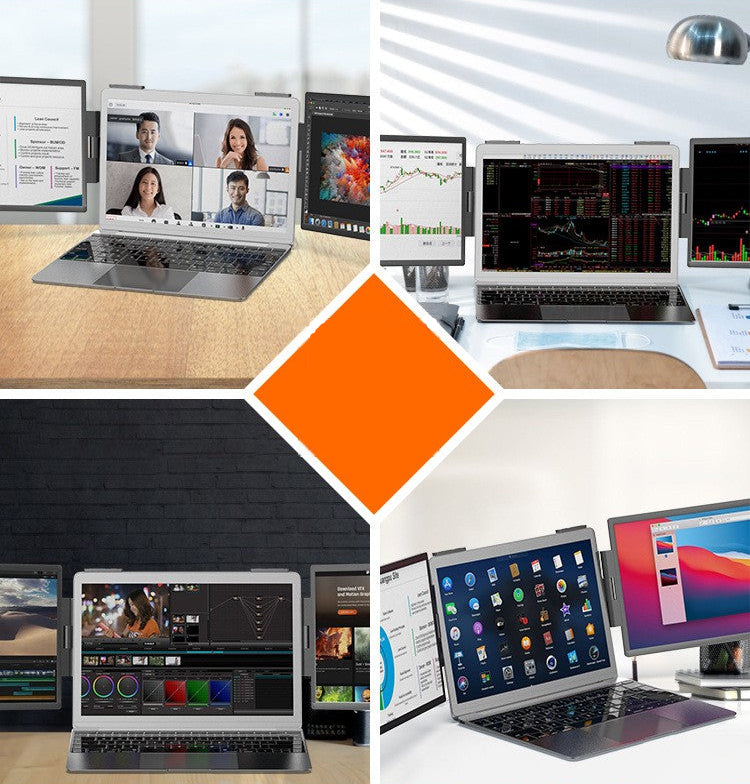 Portable 14" IPS Dual-Screen Travel Monitor
