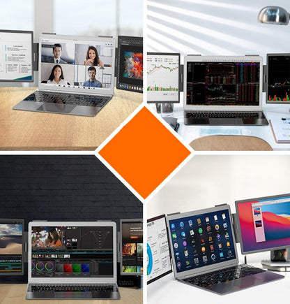 Portable 14" IPS Dual-Screen Travel Monitor