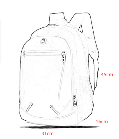 Professional 24L Oxford Business Work & Travel Laptop Backpack