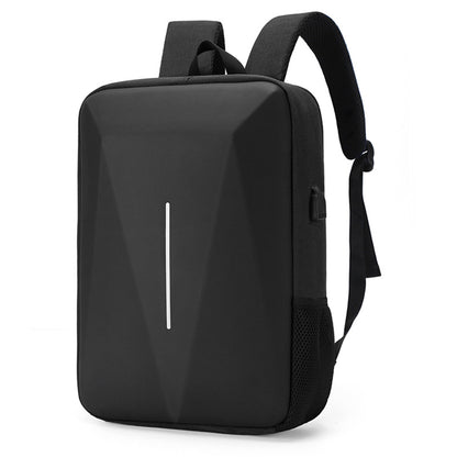 Waterproof Hard-Shell Laptop Backpack with USB Charging Port