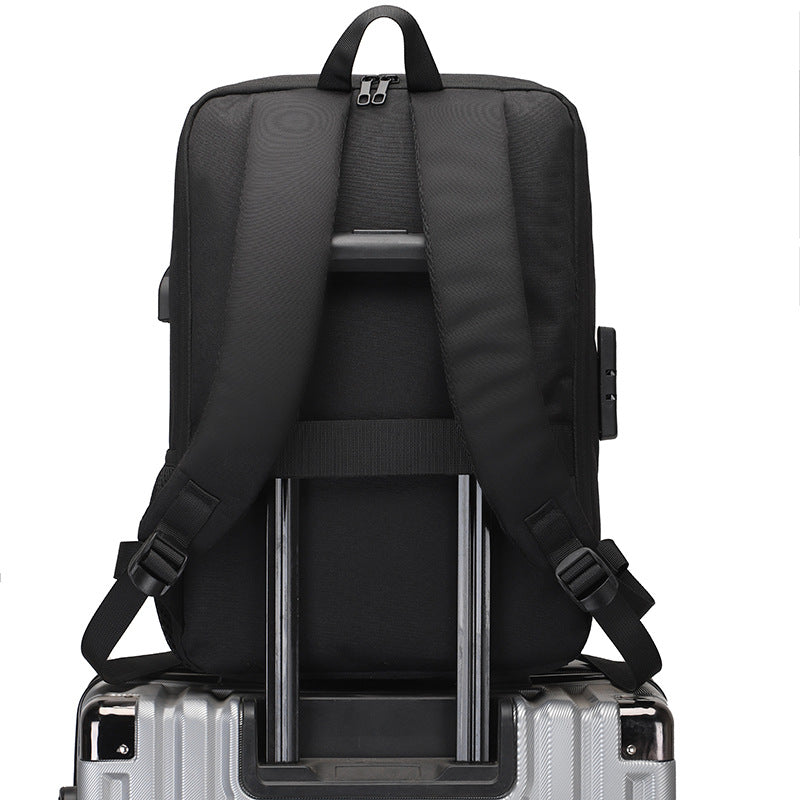 Waterproof Hard-Shell Laptop Backpack with USB Charging Port