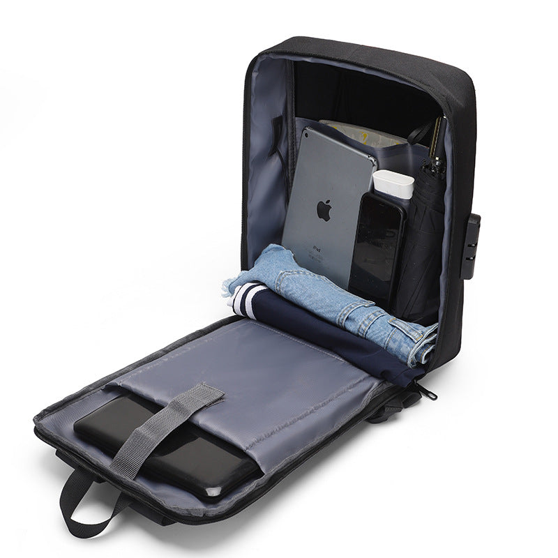 Waterproof Hard-Shell Laptop Backpack with USB Charging Port