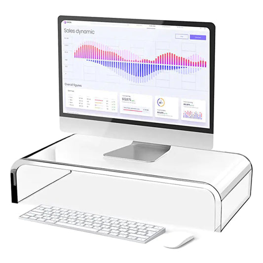Multi-purpose Transparent Monitor Stand (Acrylic) - My Pro Essentials