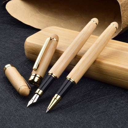 Handcrafted Bamboo Signature Pen Set