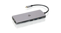 IOGEAR 4K Triple Monitor Docking Station with Power Delivery