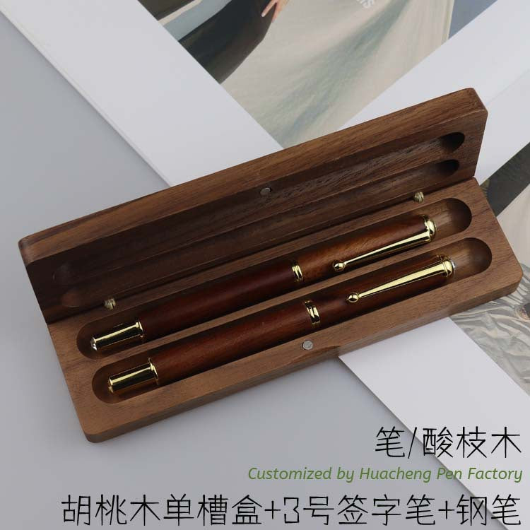 Executive Pen & Gift Box Sets (Bamboo/Maple/Walnut)