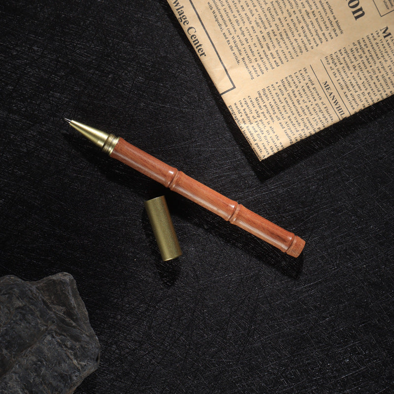 Vintage Brass & Wood Signature Pen Gift Set Edition