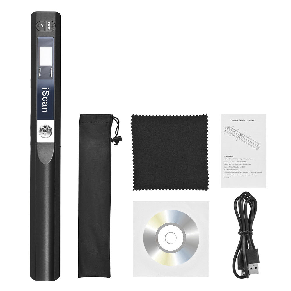 iScan Portable Handheld Pen Scanner - Lightweight Document, Receipt & Image Scanner (Black) - My Pro Essentials