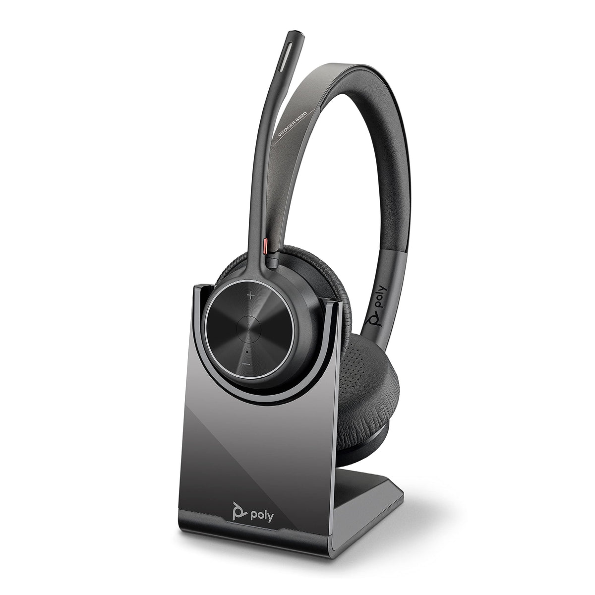 Poly Voyager 4320 UC Bluetooth Business Headset with Boom Mic & Charging Stand (Plantronics)