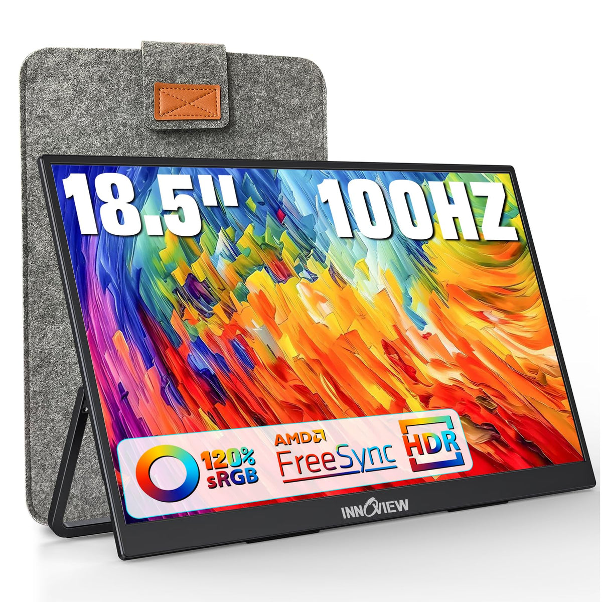 InnoView Pro‑Series 18.5" FHD Gaming/Work Portable Monitor 100 Hz HDR - My Pro Essentials