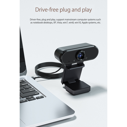 1080P Full HD Autofocus Webcam with Noise-Reducing Microphone