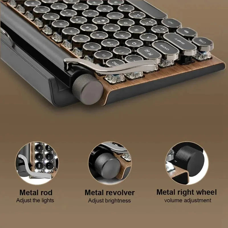 Retro Typewriter style Bluetooth Keyboard