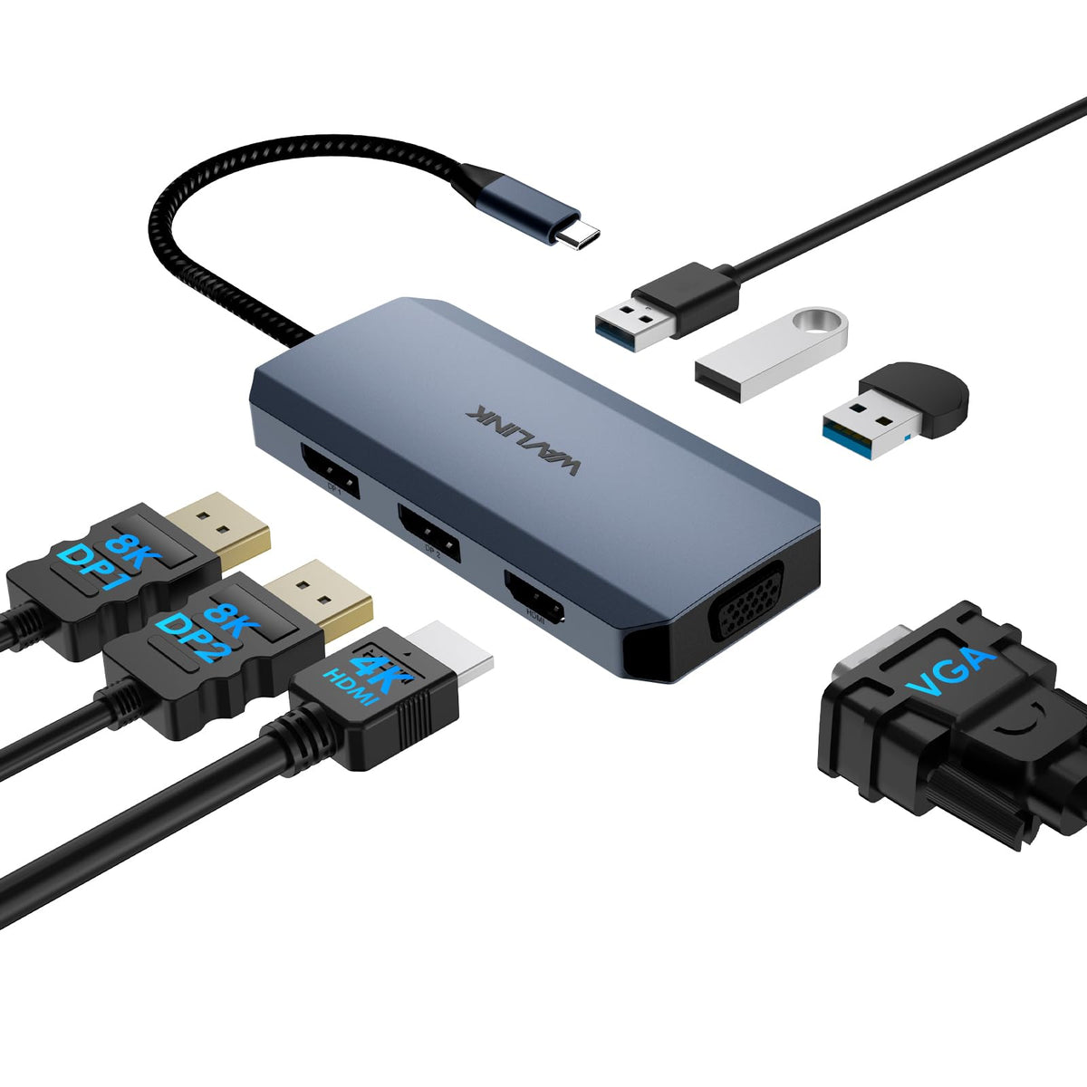 Wavlink USB‑C Multi‑Display Docking Station — Dual DisplayPort, HDMI, VGA, USB‑A Ports - My Pro Essentials