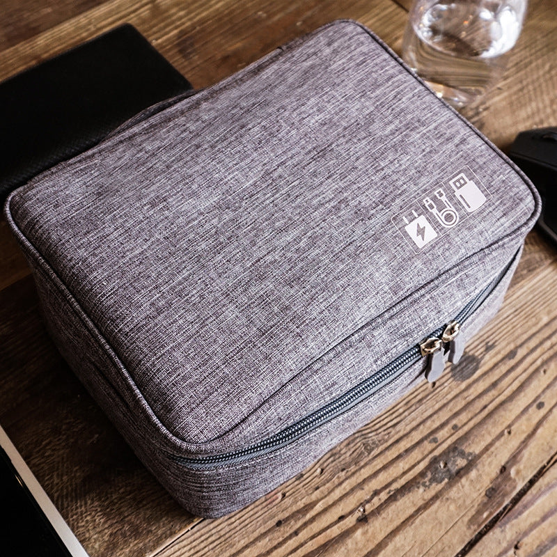 Waterproof Portable Cable Storage Organizer Bag — 600D Oxford Travel Digital Accessory Case - My Pro Essentials