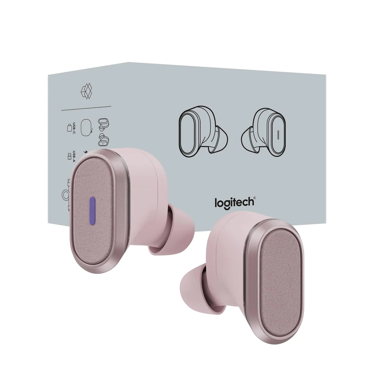 Logitech Zone True Noise‑Canceling Bluetooth Earbuds - Rose - My Pro Essentials